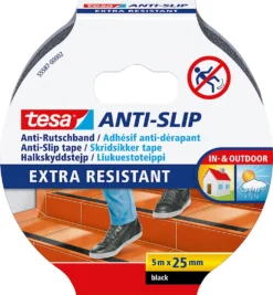Antiskli tape sort 5 m x 25 mm