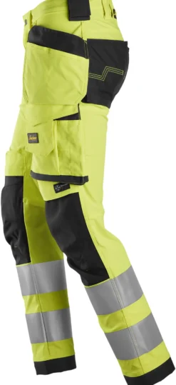 Arbeidsbukse high-vis gul/sort str 58