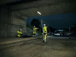 Arbeidsbukse high-vis gul/sort str 58