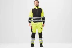 Arbeidsbukse high-vis gul/sort str 58
