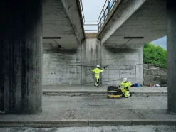 Arbeidsbukse high-vis gul/sort str 58