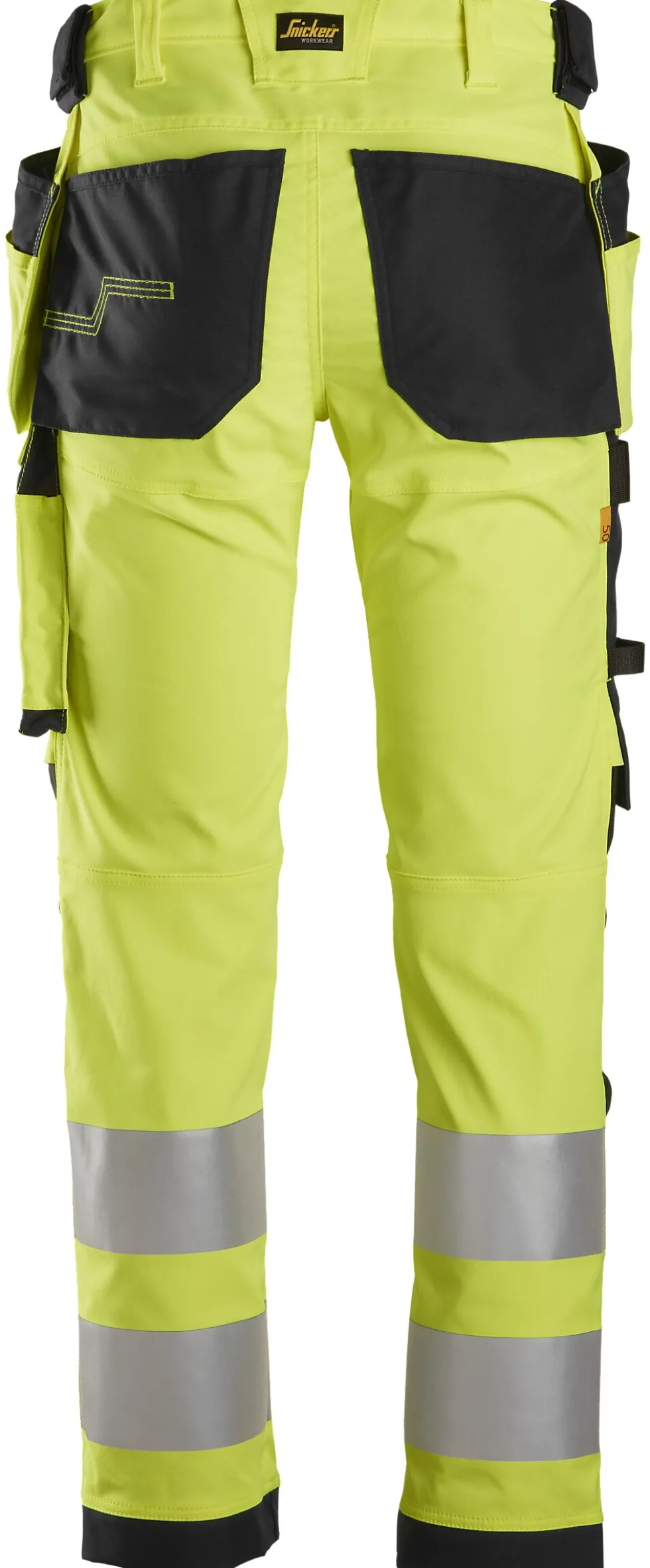 Arbeidsbukse high-vis gul/sort str 58