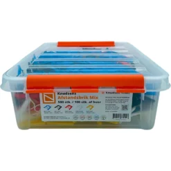 Avstandbrikker Rationelle mix box plastboks á 500 stk