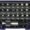 Bitsboks 31 deler blå tecos torx, ph, pz, rett, quick-lock