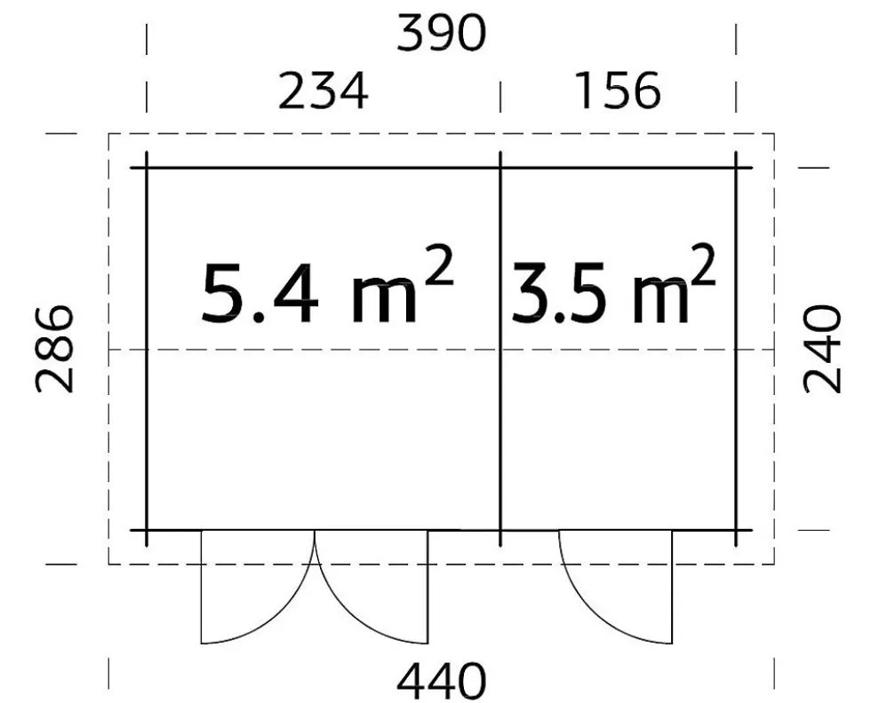 Bod utendørs Jari 8,9 m²