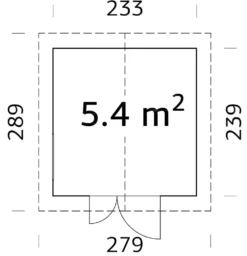 Bod utendørs Nils 5,4 m²