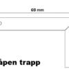 Boen trappenese profil B eik pale white