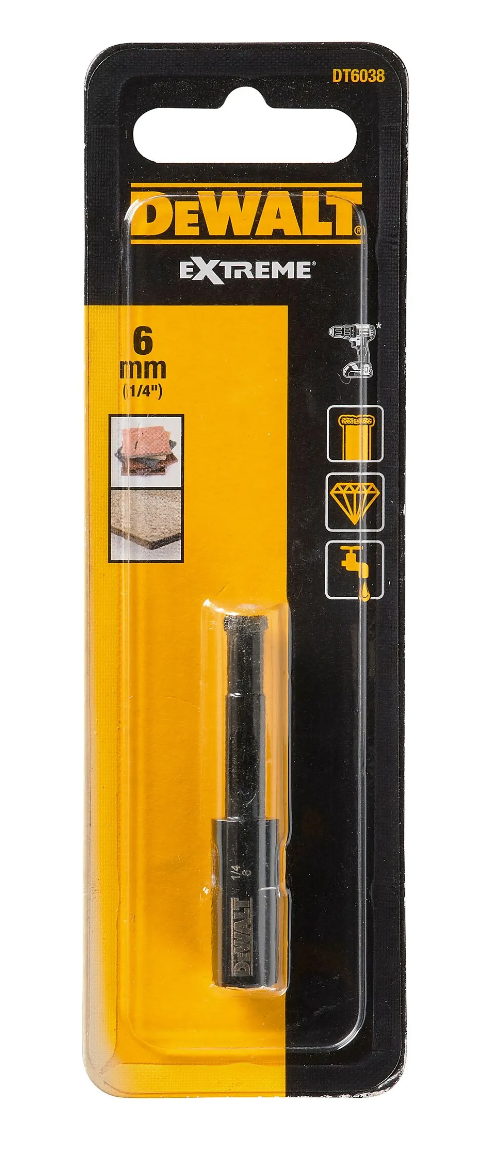Bor fliser diamant 6mm dt6038 dw