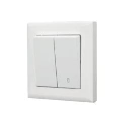 Bryter 2+1-pol innfelt 84x84 mm sort