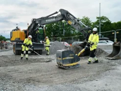 Bukse 6932 gul/sort 108 snicers highvis kl 2 hylsterlommer