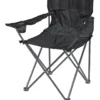 Campingstol sort med koppholder
