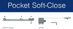 Demper soft close til pocket skyvedørskarm