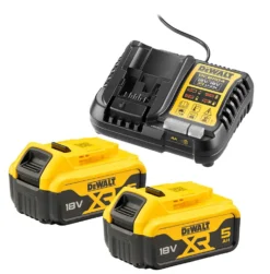 Dewalt batteri kit 18 VxR 5,0 Ah med to batterier og lader