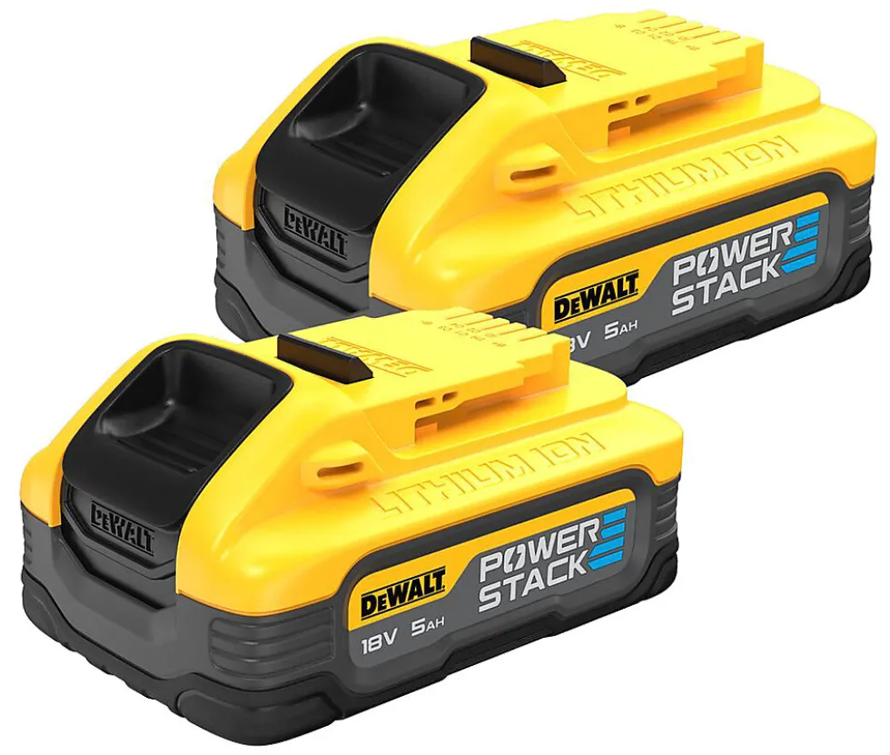 DEWALT Batteri 18V 5Ah Powerstack 2 stk