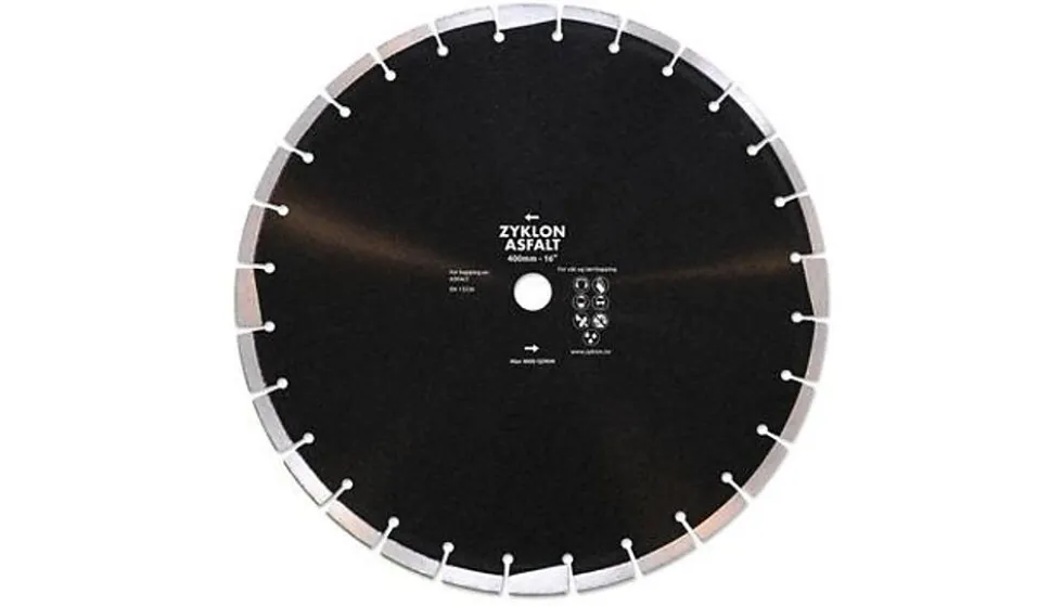 Diamantbl 400x3.2x7x25 asfalt 3.2mm tykk 25.4 mm diam. Spindel