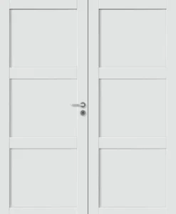 Dobbel innerdør Base 3 hvit 173x210 cm