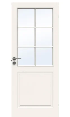 Dørbl sk compact sp3 4x21 hvit skåtedørblad 4mm herdet glass