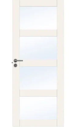 Dørbl unique gw04l 9x21 hvit glassdør 4mm herdet glass