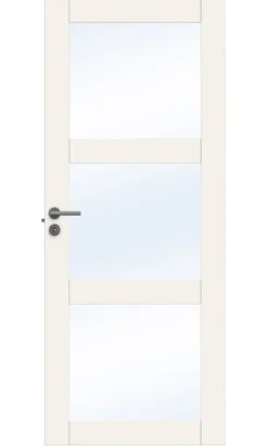 Dørbl unique gw03l 7x21 hvit glassdør 4mm herdet glass