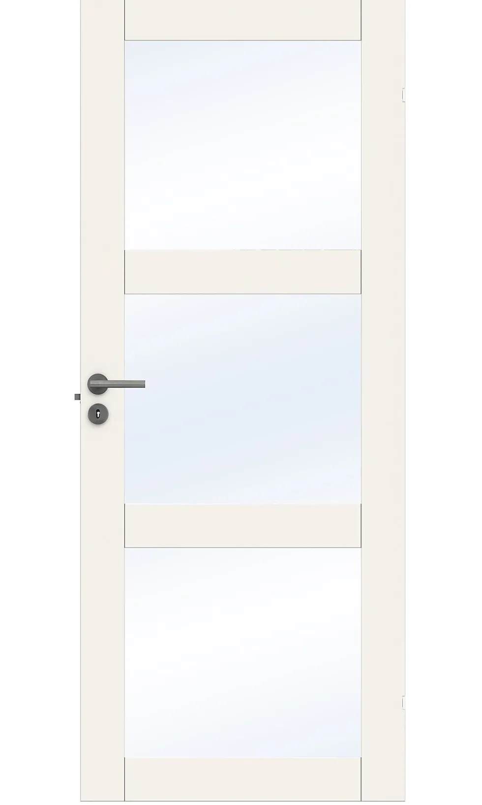 Dørbl unique gw03l 7x21 hvit glassdør 4mm herdet glass
