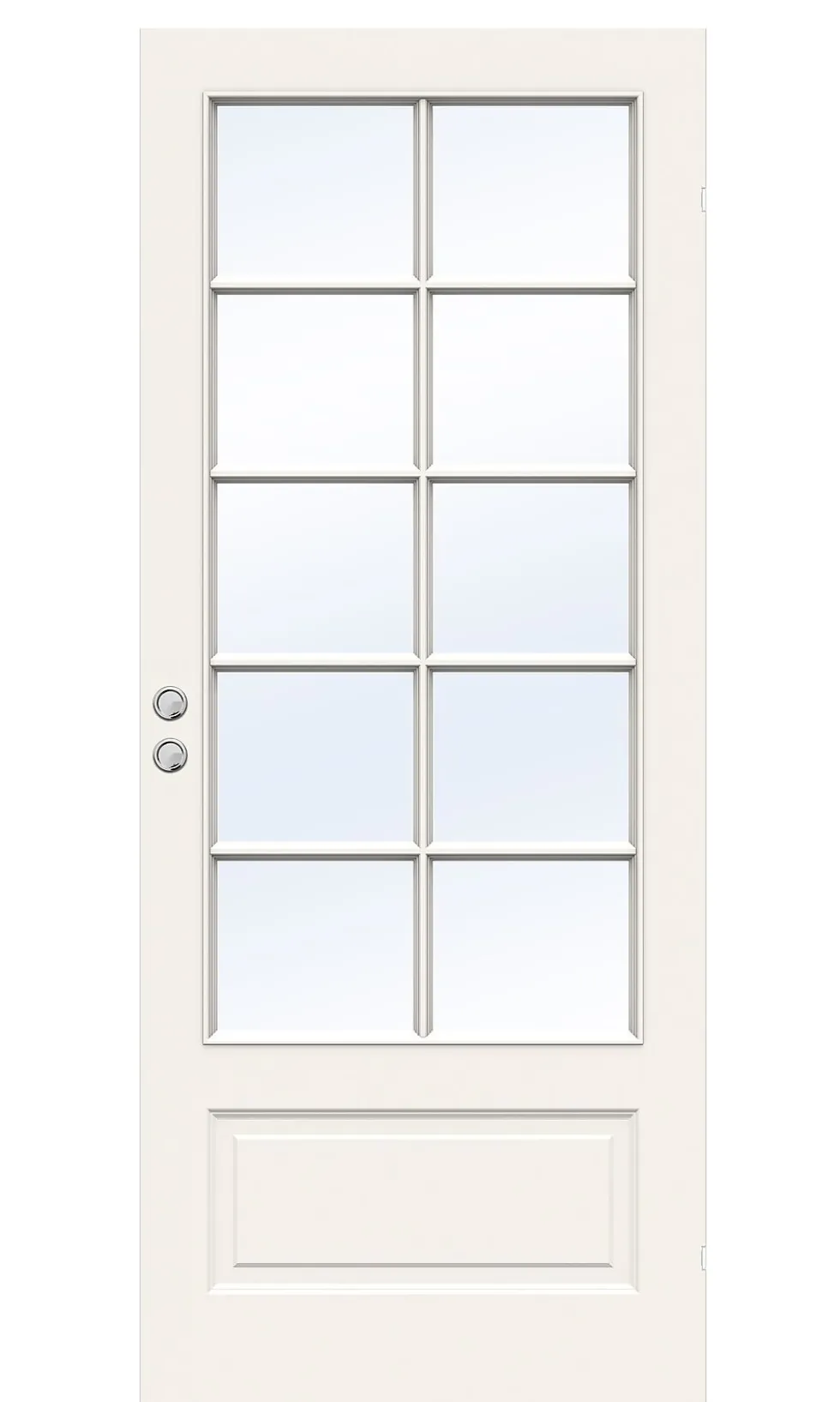 Dør sd style sp10 9x21 hvit skyvedør klart glass