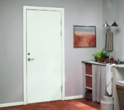Dørsett 80x210 cm høyrehengslet hvit