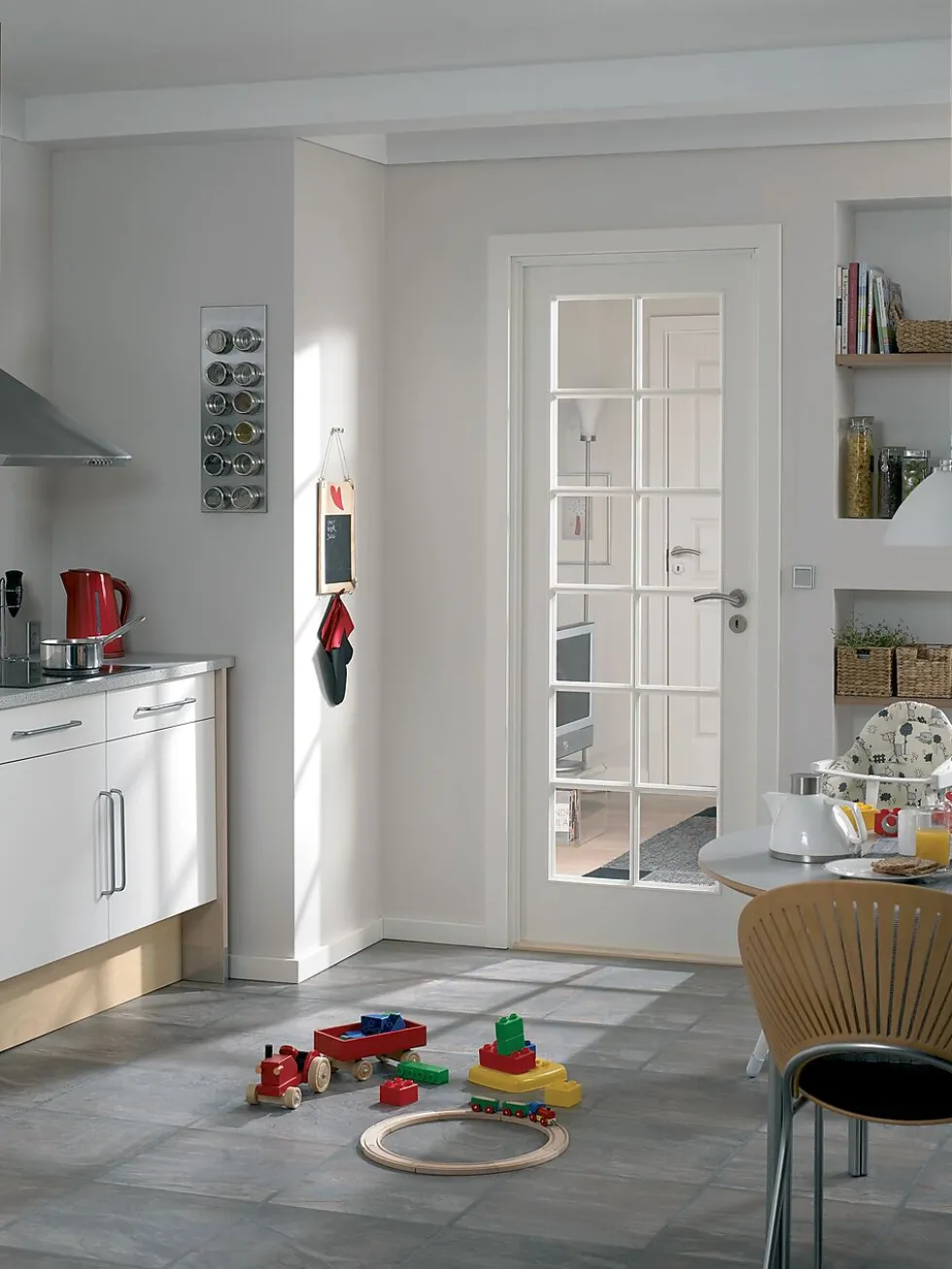 Dør sk compact sp12 8x21 hvit skåtedør klart glass
