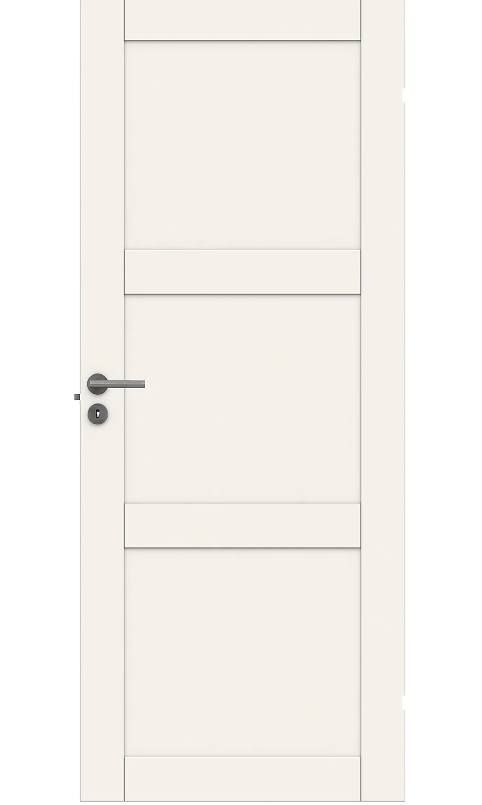 Dør unique 03l 8x21 klassisk hvit malt moderne fyllingsdør