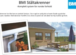 Endebunn 07 til takrenne 125 mm stål hvit