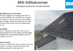 Endebunn 07 til takrenne 125 mm stål hvit