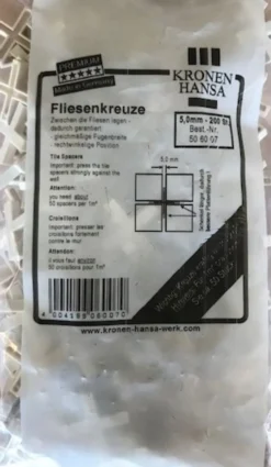 Flisekryss 200 stk 5 mm