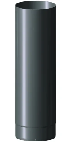 Forlenger uisolert 1000mm sort ø150
