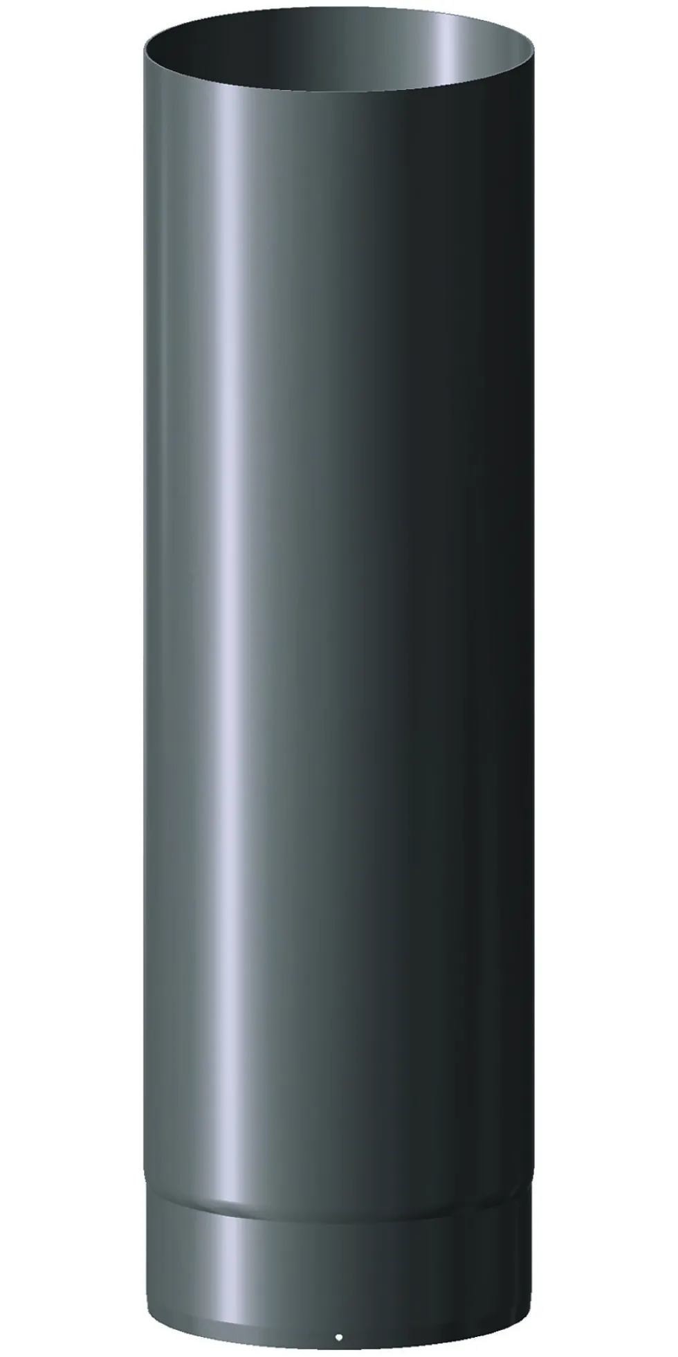 Forlenger uisolert 1000mm sort ø150