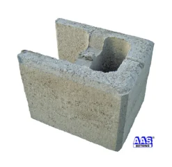 Forsk.blokk glatt 20 cm halv ende 25x20x20