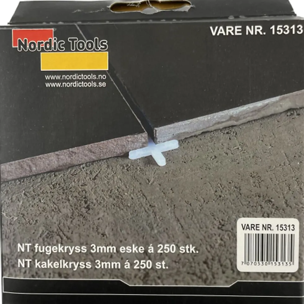 Fugekryss 3mm eske 250 stk