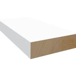 Glattkantlist furu hvit bomull S0502-Y 15x70x4400 mm
