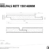 Gran 19x148 d-fals rett kl1 profilert kledning bh