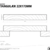 Gran 22x173 rektkled ædelsort kledning rektangulær behandlet