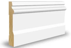 Gulvlist furu profilert CW231 hvit bomull S0502-Y 15x95x4400 mm