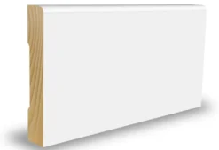 Gulvlist furu rund klassisk hvit S0500-N 12x58x4400 mm