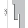 Gulvlist 16x40 steele finert lasert 240cm