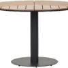 Hagebord sort/teak Envy Ø113 cm