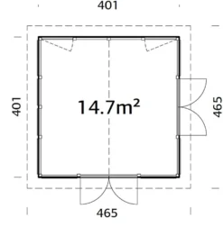 Hagestue Isabella 14,7 m²
