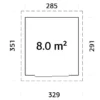 Hagestue Lydia 8,0 m² slide