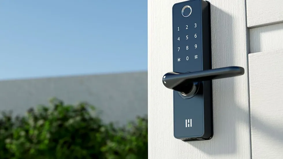 Heimgard smart dørlås med fingeravtrykk sort