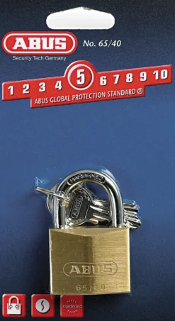 Hengelås 65/40 c messinglås abus