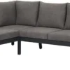 Hjørnesofa Lis med puter sort/grå