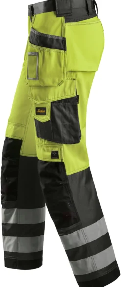 Håndverksbukse 3233 High Vis kl.2gul/sort str 144