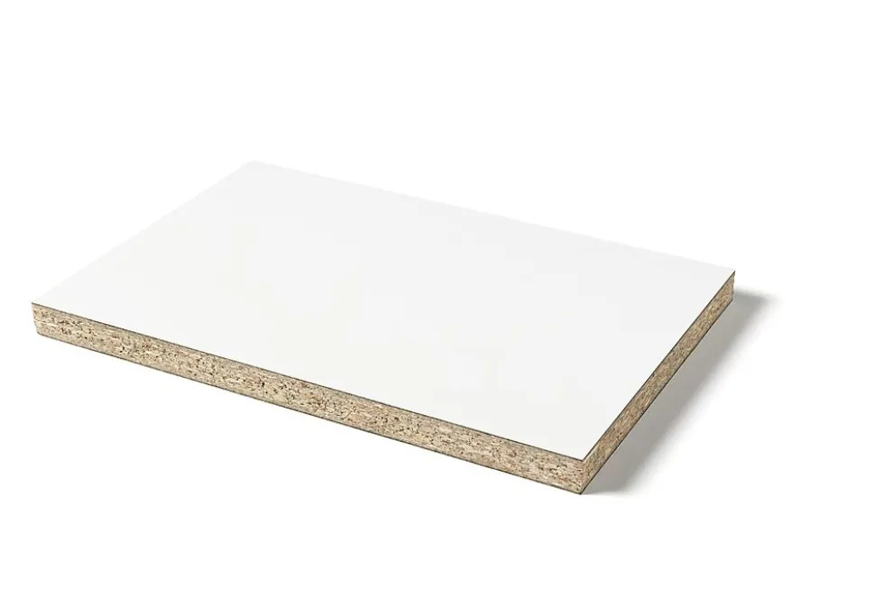 Hobbyplate spon melaminbelagt 19x2480x600 matt hvit