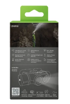 Hodelykt oppladbar PHR19 1200 lumen